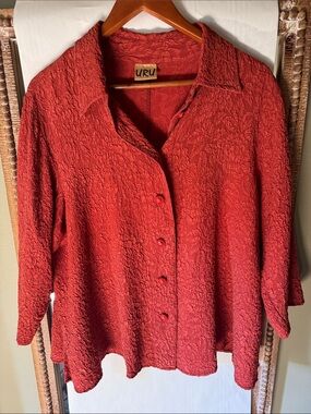 URU Silk Floral Jacquard Art-to-Wear Tunic